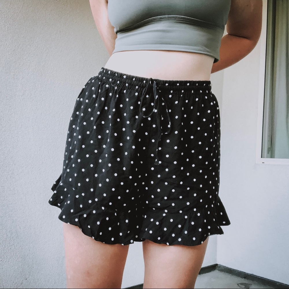 V Lightly Worn Mossimo Shorts with Polka Dots